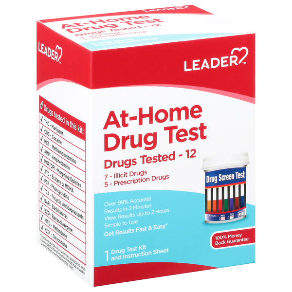 Leader Health Care Leader At-Home Drug Test Kit - Comprehensive Screening, 1 Count Drug Tests White Smoke