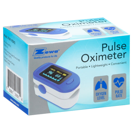 Zewa Zewa® Fingertip Pulse Oximeter – Digital SpO_2 Monitor Pulse Oximeters White Smoke