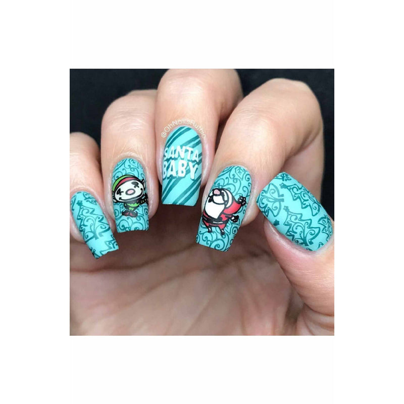 UberChic Beauty Holiday Jingle, (Christmas-03) Stamping Plate Dark Gray