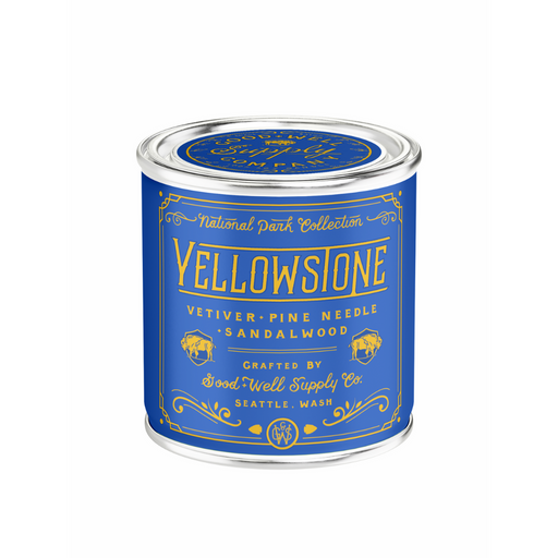 Good & Well Supply Co Yellowstone National Park Candle Candles White Smoke Half Pint / 8oz / Cotton Wick,Pint / 14oz / Cotton Wick