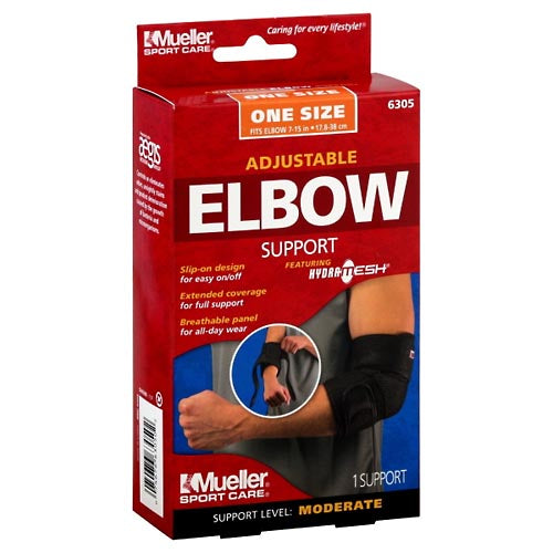 Mueller Mueller Elbow Support, Adjustable, One Size Supports & Braces Dark Red