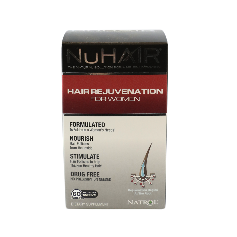 Natrol Natrol NuHair Hair Rejuvenation For Women 60 Tablets Vitamins & Supplements Light Gray