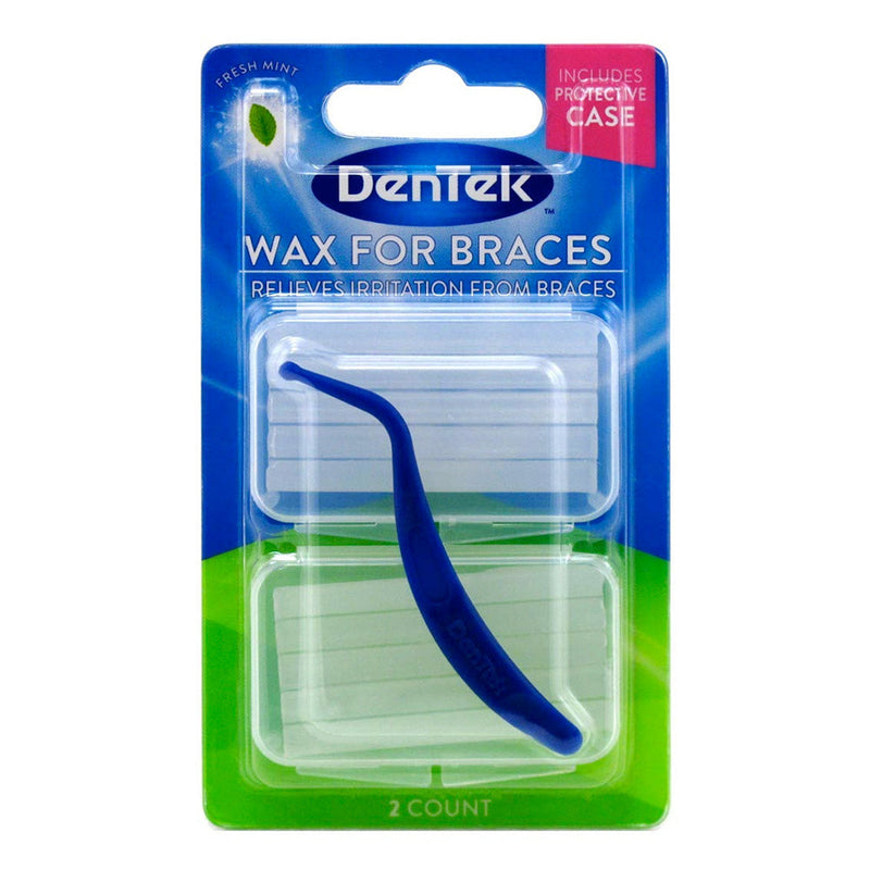 DenTek DenTek Wax For Braces Fresh Mint Twin Pack Oral Care Dark Sea Green