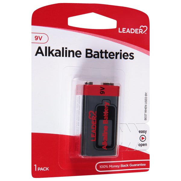 Leader Batteries Leader Batteries Battery, Alkaline, 9V Batteries Lavender