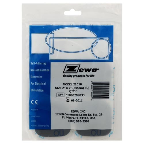 Zewa Zewa Tens Electrode Reusable 2X2 8 Medicine & Drugs Light Gray
