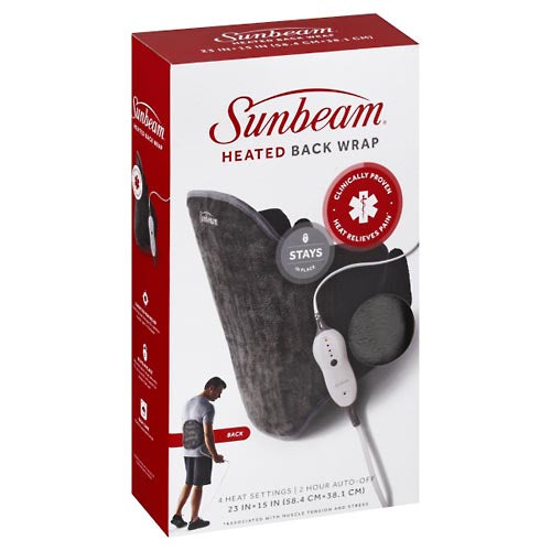 Sunbeam Sunbeam Heated Back Wrap - Gray Heating Pads Lavender