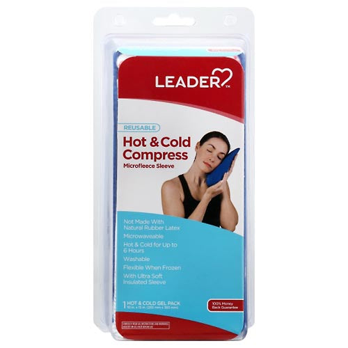 Leader Leader, Hot & Cold Compress, Microfleece Sleeve, Reusable Hot & Cold Therapies Medium Turquoise