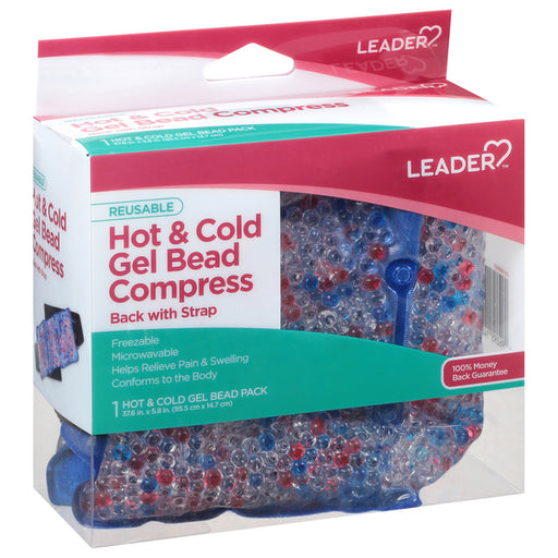 Create Leader™ Hot & Cold Gel Bead Compress – Back (with Strap) Hot & Cold Therapies White Smoke