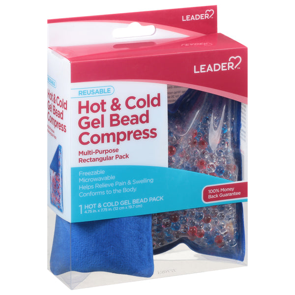 Leader Leader® Multipurpose Gel Bead Compress – Hot & Cold – Reusable Hot & Cold Therapies White Smoke