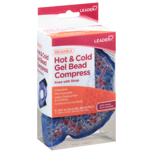 0 Leader, Hot & Cold Gel Bead Compress, Reusable Hot & Cold Therapies White Smoke