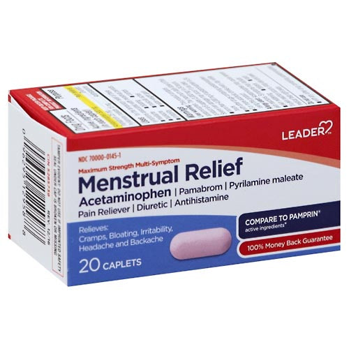 Leader Leader™ Menstrual Relief – Maximum Strength Multi-Symptom (20 Caplets) Medicine & Drugs White Smoke