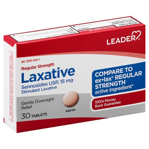 Leader Leader™ Regular Strength Laxative – Gentle Overnight Relief (Tablets) Medicine & Drugs White Smoke