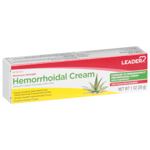 Leader Leader(Tm) Maximum Strength  Hemorrhoidal Cream 1 Oz(Compare To Preparation H) Medicine & Drugs White Smoke
