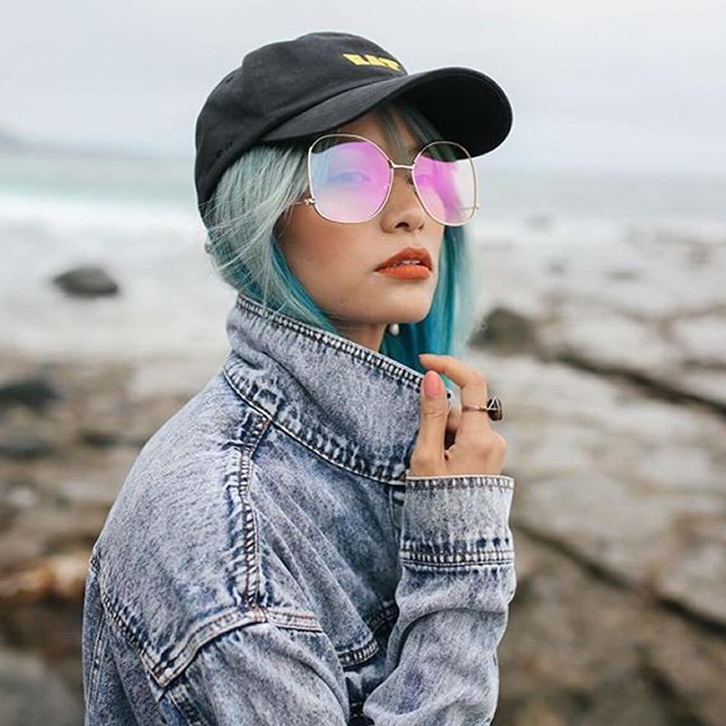 zeroUV Women's Vintage Oversize Butterfly Clear Lens Glasses C418 Glasses Lavender Gold Clear,Silver Clear