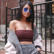 zeroUV Retro Fashion Round Color Tone Colors Flat Lens Sunglasses C437 Sunglasses Dark Slate Gray Gold Yellow,Pink Pink,Red Red,Blue Blue,Purple Blue,Purple Purple,Dark Purple Purple
