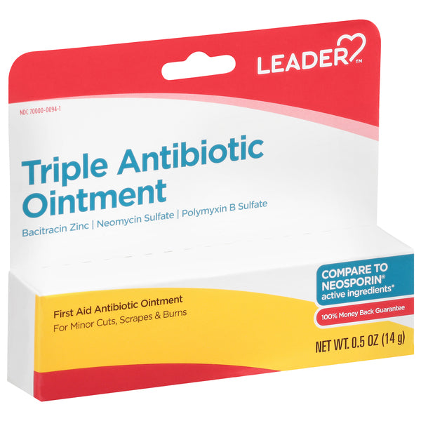 Leader Leader First Aid Triple Antibiotic Ointment, 0.5 Oz First Aid White Smoke