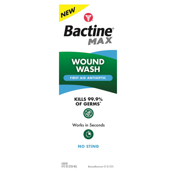 Bactine Bactine Max Liquid  Wound Wash  8 Fl Oz First Aid White Smoke