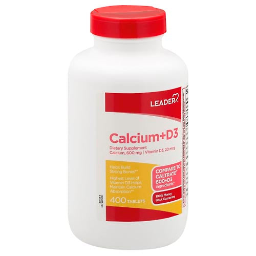Leader Leader Calcium Plus D3 Dietary Supplement Tablets Vitamins & Supplements White Smoke