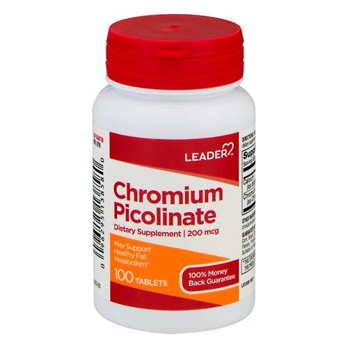 21st Century Leader Chromium Picolinate, 200 Mcg, Tablets 100Ct Vitamins & Supplements Light Gray