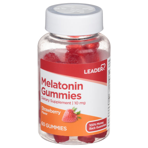 Leader Health Care Leader™ Melatonin 10 mg Gummies – Strawberry Flavor Vitamins & Supplements White Smoke