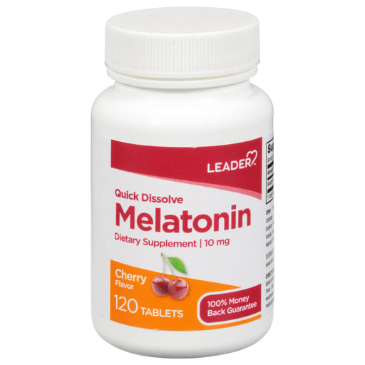 Leader Leader™ Melatonin – 10 mg (Fast Dissolve, Cherry Flavor) Vitamins & Supplements Lavender