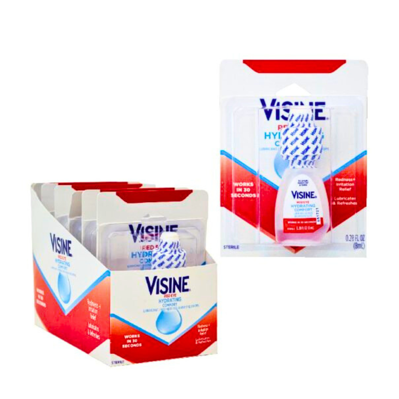 Visine Visine Red Eye Hydrating Comfort Redness Relief, 0.28 Oz Eye Drops & Lubricants White Smoke