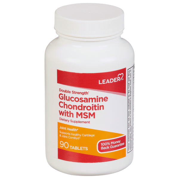 Leader Leader Double Strength Glucosamine Chondroitin with MSM - Joint Health Support, 90 Tablets Vitamins & Supplements Lavender