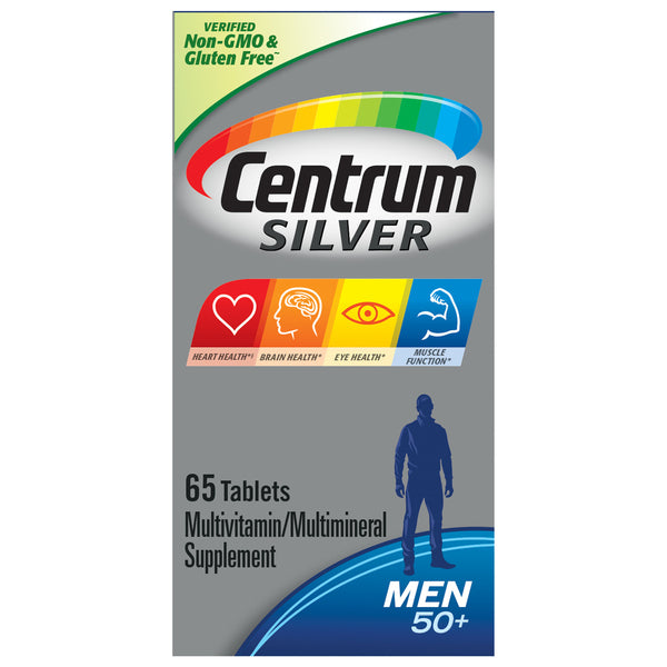 Centrum Centrum Multivitamin, Men 50+, Silver, Tablets Vitamins & Supplements Light Slate Gray