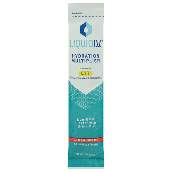 Liquid I.V. Liquid I.V.® Hydration Multiplier® Electrolyte Mix – Strawberry (0.56 Oz Single Packet) Vitamins & Supplements Light Gray