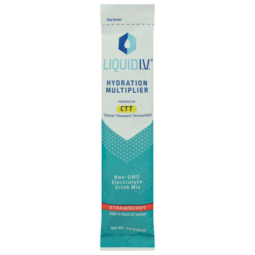 Liquid I.V. Liquid I.V.® Hydration Multiplier® Electrolyte Mix – Strawberry (0.56 Oz Single Packet) Vitamins & Supplements Light Gray