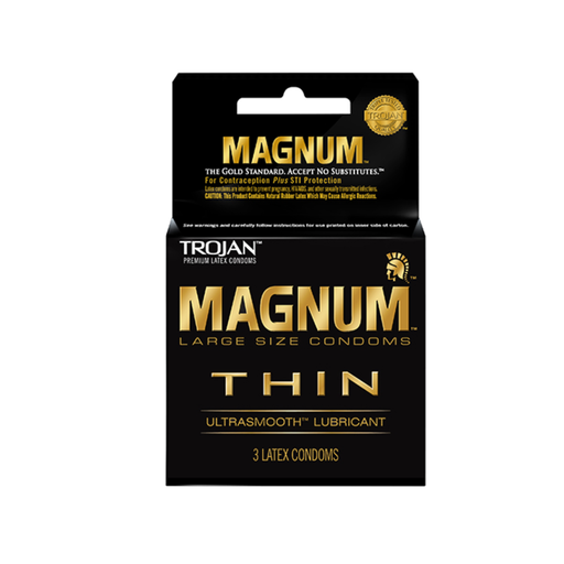 Trojan Trojan Magnum Thin Condoms Large Size Condoms Black