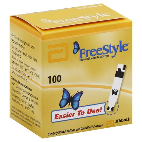 Freestyle Freestyle Blood Glucose Test Strips 100 Ct Blood Glucose Test Strips White Smoke
