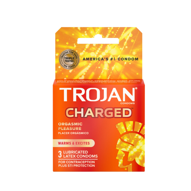 Trojan Trojan Charged Intensified Lubricant Condoms Condoms White Smoke