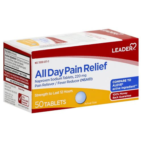 Leader Leader(Tm)Hour  Pain Reliever And Fever Reducer 220 Mg Tablets 50 (Compare to Aleve Tablets) Special Effects White Smoke