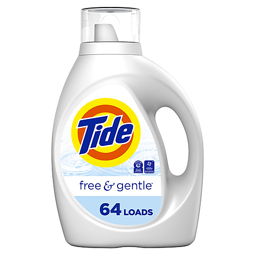 Tide Tide Free And Gentle Liquid Laundry Detergent, 64 Loads, 84 Oz Bottle Laundry Detergent White Smoke
