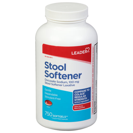 PL Developments Leader™ Stool Softener Laxative (100 mg Softgels) Medicine Cabinets White Smoke