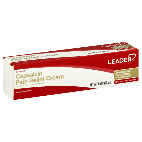 Leader Health Care Leader Health Care Capsaicin Pain Relief Cream, 1.5 Oz Medicine & Drugs White Smoke