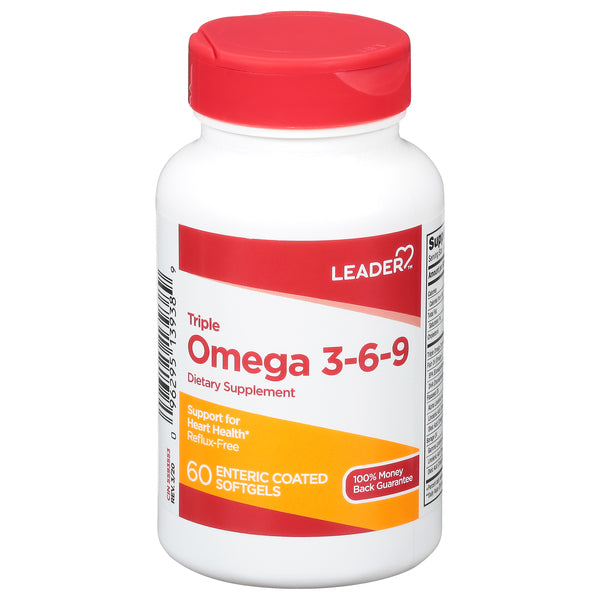 Leader Leader Triple Omega 3-6-9  Enteric Coated Softgels 60Ct Vitamins & Supplements White Smoke