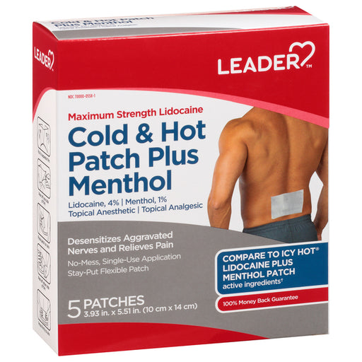 Leader Leader™ Cold & Hot Patch Plus Menthol (Maximum Strength) Medicine Cabinets White Smoke