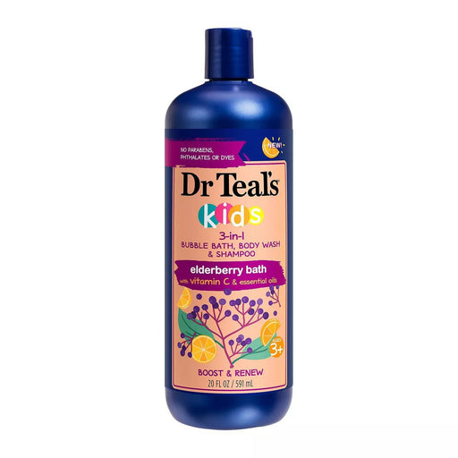 Dr Teal's Dr Teal’s® Kids 3-in-1 Elderberry – 20 fl oz Bath & Body White Smoke