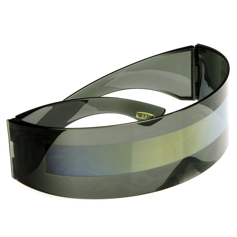 zeroUV Futuristic Retro Mirror Wrap Around Shield Sunglasses 8762 Sunglasses White Smoke Smoke Sun Mirror,Smoke Silver Mirror,Smoke Ice Mirror,Clear Red Smoke,Clear Blue Smoke,Black Smoke,Midnight,Sun,Pink,Blue,Silver Mirror,Clear Blue Rainbow,Clear Holo,Light Red,Light Purple