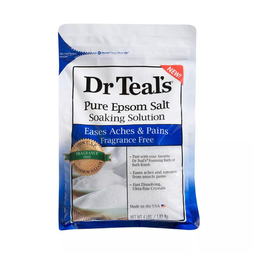 Dr Teal's Dr Teal's Pure Epsom Salt Soaking Solution, Fragrance Free, 4 Lb Bath & Body Lavender