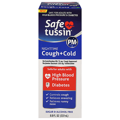Safetussin Safetussin Cough + Cold, Nighttime 8 Fl Oz Personal Care Light Gray