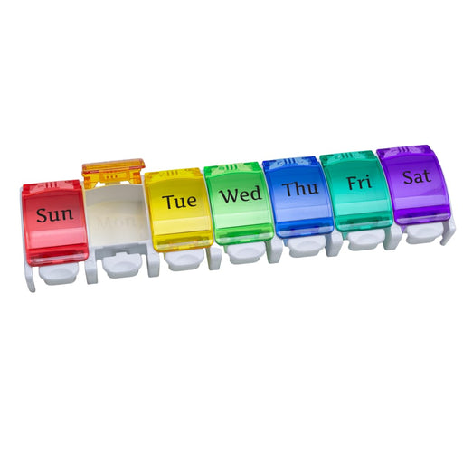 Ezy Dose Ezy Dose Weekly With Push Buttons Pill Organizer Health Care White Smoke