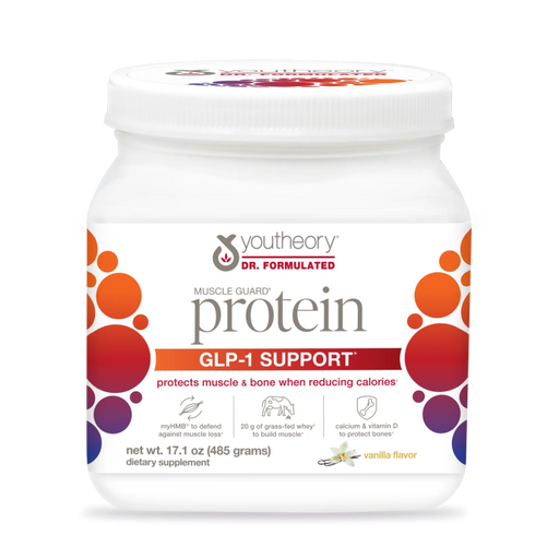 Youtheory Youtheory GLP-1 Support Muscle Guard Protein Vanilla, 17.1 Oz Plumbing Fittings & Supports White Smoke