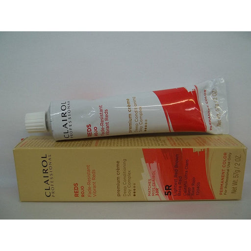 Clairol Professional Clairol Professional 5R Lightest Red Brown Hair Color Dark Gray