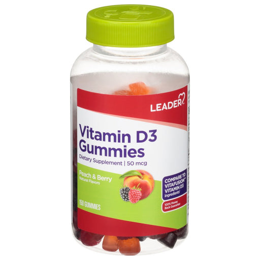 The Leader The Leader™ Vitamin D3 Gummies-  50 Mcg Vitamins & Supplements White Smoke