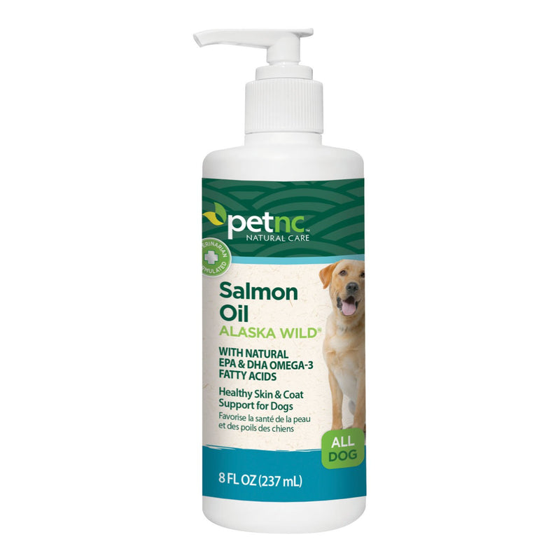 PetNC PetNC Natural Care Alaska Wild Salmon Oil For Dogs, 8-Ounce Pet Vitamins & Supplements White Smoke