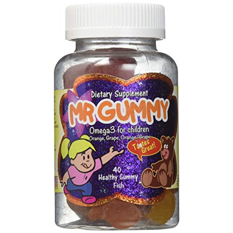 Mr. Gummy Mr. Gummy Omega-3 For Children Dietary Supplement BEars Orange Grape Lavender