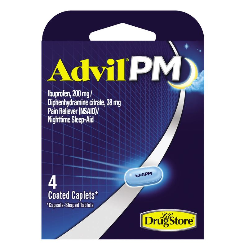 Advil Advil Pm 200 Mg Ibuprofen Nighttime Sleep First Aid Midnight Blue